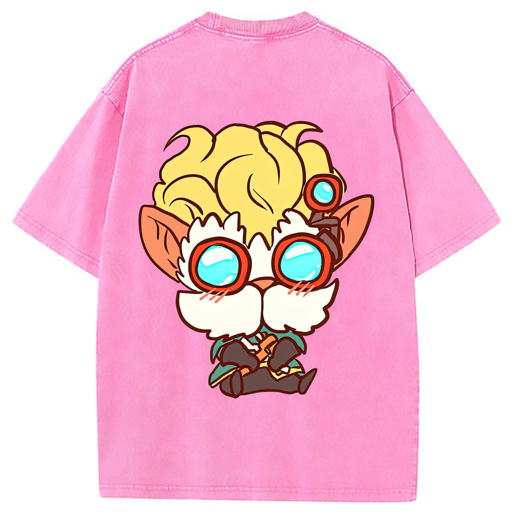 （画像用） リーグ・オブ・レジェンド League of Legends LOL 綿100% ヴィンテージ風 半袖Tシャツ（背面プリント）